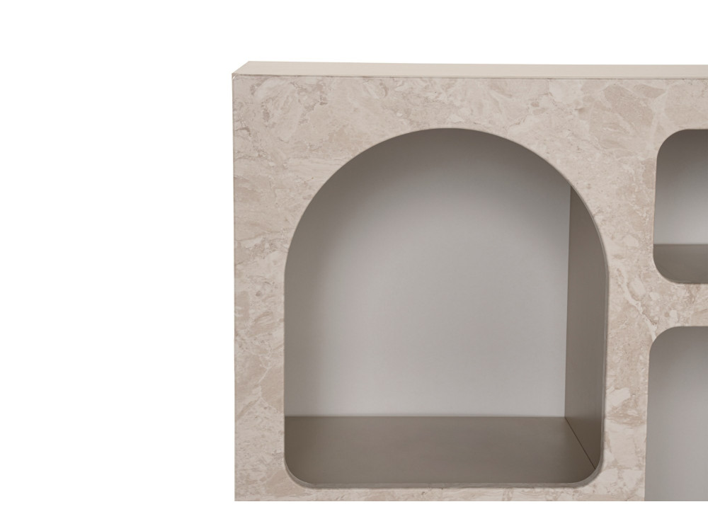 Drewniany kredens "Lessa" - 80 x 37 x 74 cm - Trawertyn