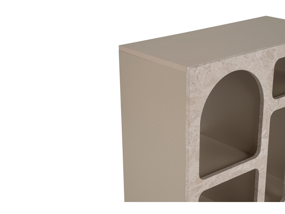 Drewniany kredens "Lessa" - 80 x 37 x 74 cm - Trawertyn