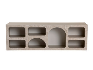 Drewniany kredens "Ferlis" - 160 x 40 x 51 cm - Trawertyn
