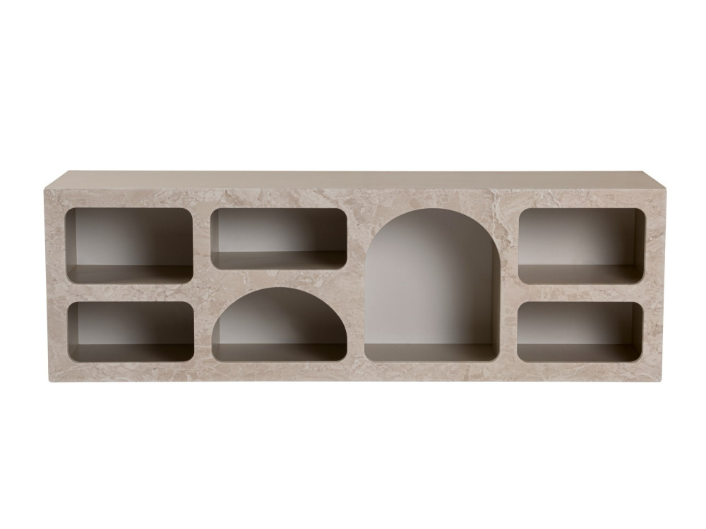 Drewniany kredens "Ferlis" - 160 x 40 x 51 cm - Trawertyn