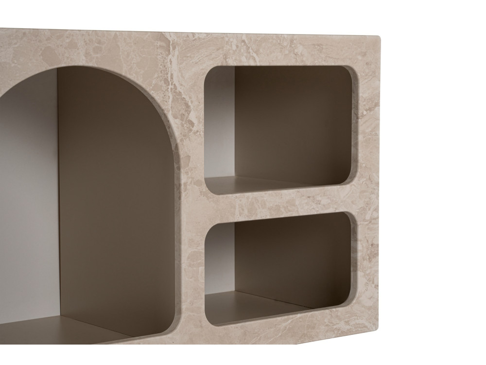 Drewniany kredens "Ferlis" - 160 x 40 x 51 cm - Trawertyn