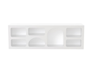 Drewniany kredens "Ferlis" - 160 x 40 x 51 cm - Biały