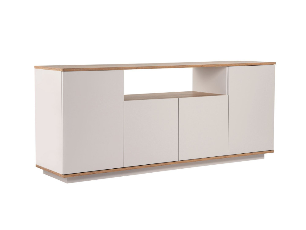 Drewniany kredens "Arista" - 180 x 44 x 75 cm - Beżowy