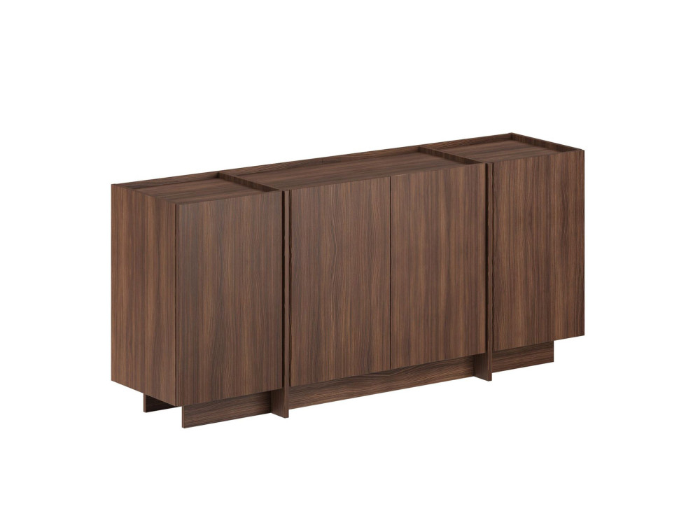 Drewniany kredens "Dorma" - 180 x 45 x 80 cm - Orzech Milano