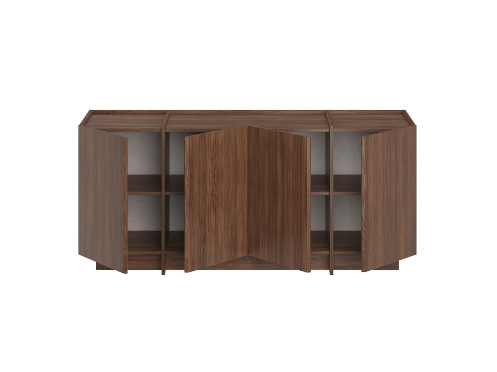 Drewniany kredens "Dorma" - 180 x 45 x 80 cm - Orzech Milano