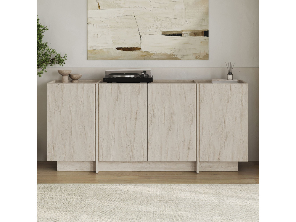 Drewniany kredens "Dorma" - 180 x 45 x 80 cm - Trawertyn