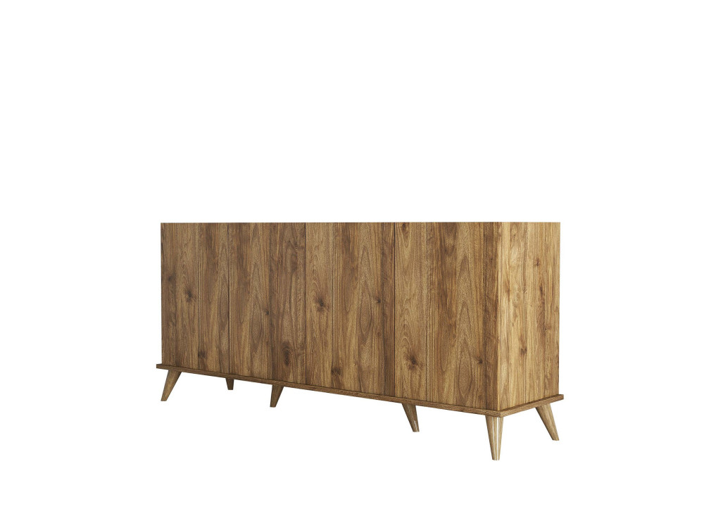 Drewniany kredens "Elegante" - 180 x 45 x 80 cm - Brązowy