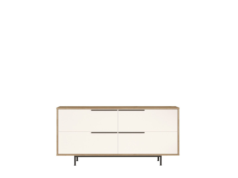 Drewniany kredens "ON3-SW" - 160 x 44 x 74 cm - Biały
