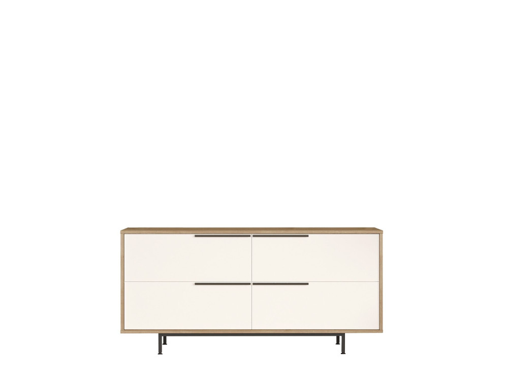 Drewniany kredens "ON3-SW" - 160 x 44 x 74 cm - Biały