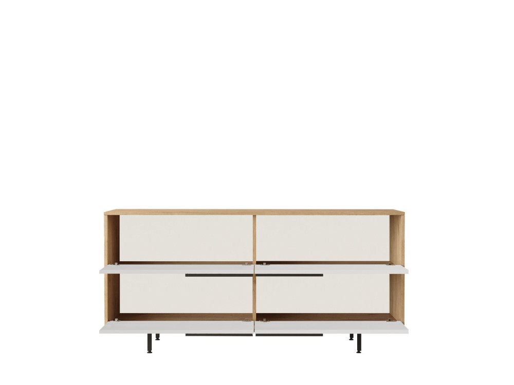 Drewniany kredens "ON3-SW" - 160 x 44 x 74 cm - Biały