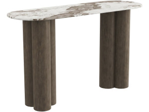 Komoda z ceramicznym blatem „Zora” – 140 cm – brązowa