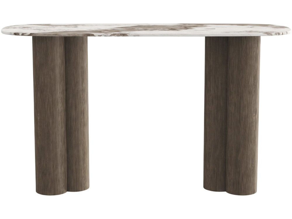 Komoda z ceramicznym blatem „Zora” – 140 cm – brązowa