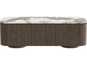 Szafka pod telewizor z ceramicznym blatem „Zora” – 160 cm – brązowa