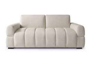 Canapé lit convertible express "Zoé" - Matelas 18 cm - Couchage 140 cm - 3 places - Beige
