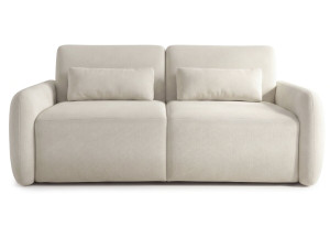 Canapé lit convertible express "Aurelie" - Matelas 18 cm - Couchage 140 cm - 3 places - Beige