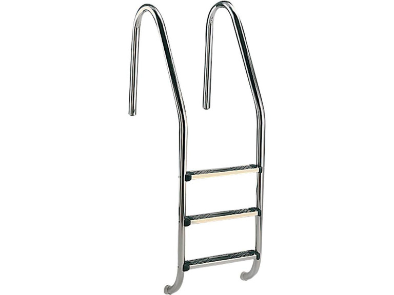 Echelle standard pour piscine - 4 marches neutres - Inox