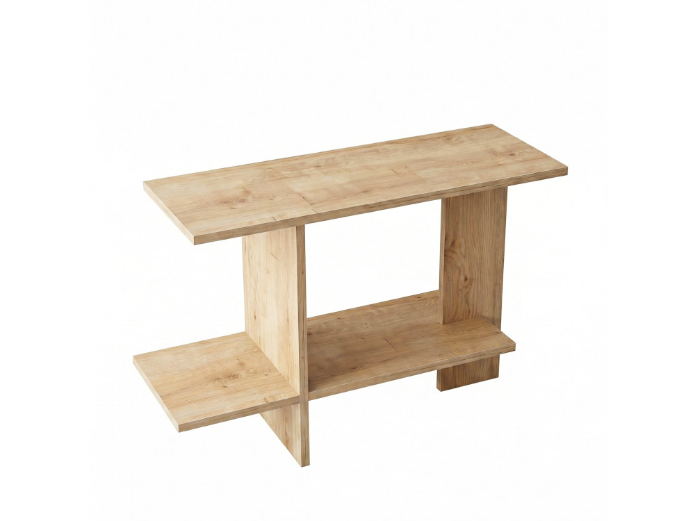 Drewniany stolik pomocniczy „Essenziale” – 80 x 30 x 55 cm – dąb Saphir