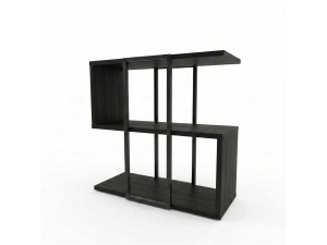 Drewniany stolik pomocniczy „HOMIA” – 56 x 25 x 56 cm – czarny