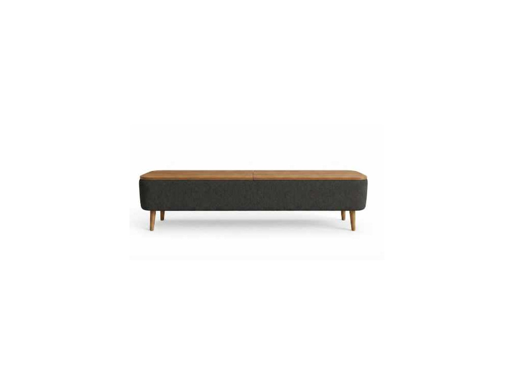Drewniana szafka pod telewizor „Sarven” – 120 x 30 x 45 cm – antracyt