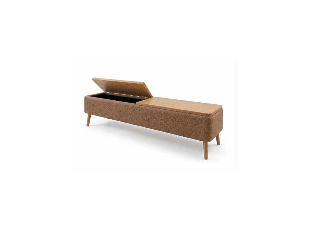 Drewniana szafka pod telewizor „Sarven” – 120 x 30 x 45 cm – brązowa