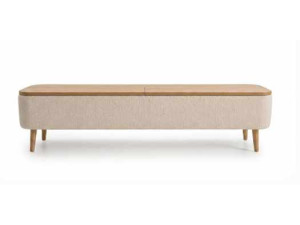 Drewniana szafka pod telewizor „Sarven” – 120 x 30 x 45 cm – biała