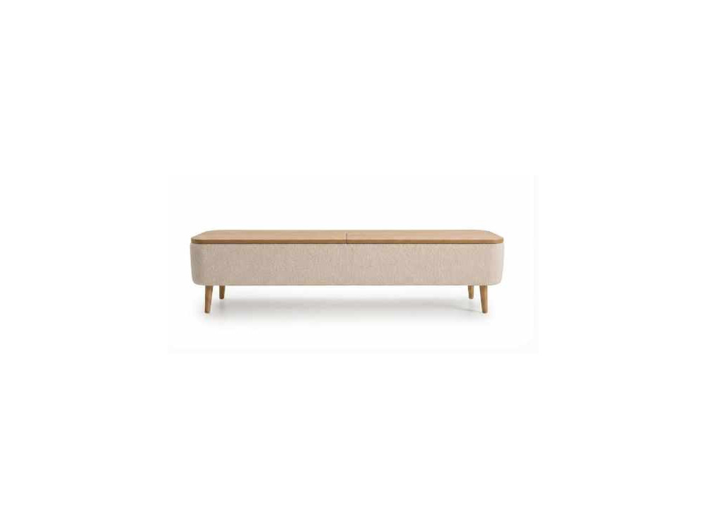 Drewniana szafka pod telewizor „Sarven” – 120 x 30 x 45 cm – biała