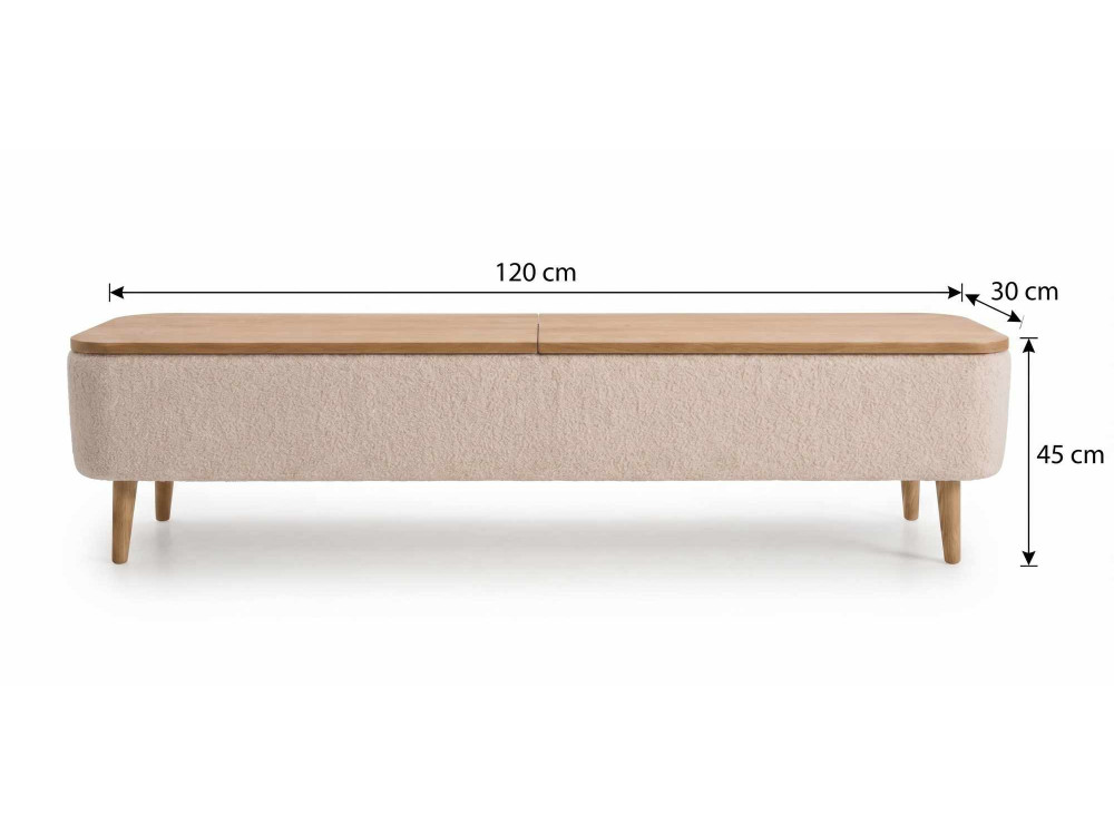 Drewniana szafka pod telewizor „Sarven” – 120 x 30 x 45 cm – biała