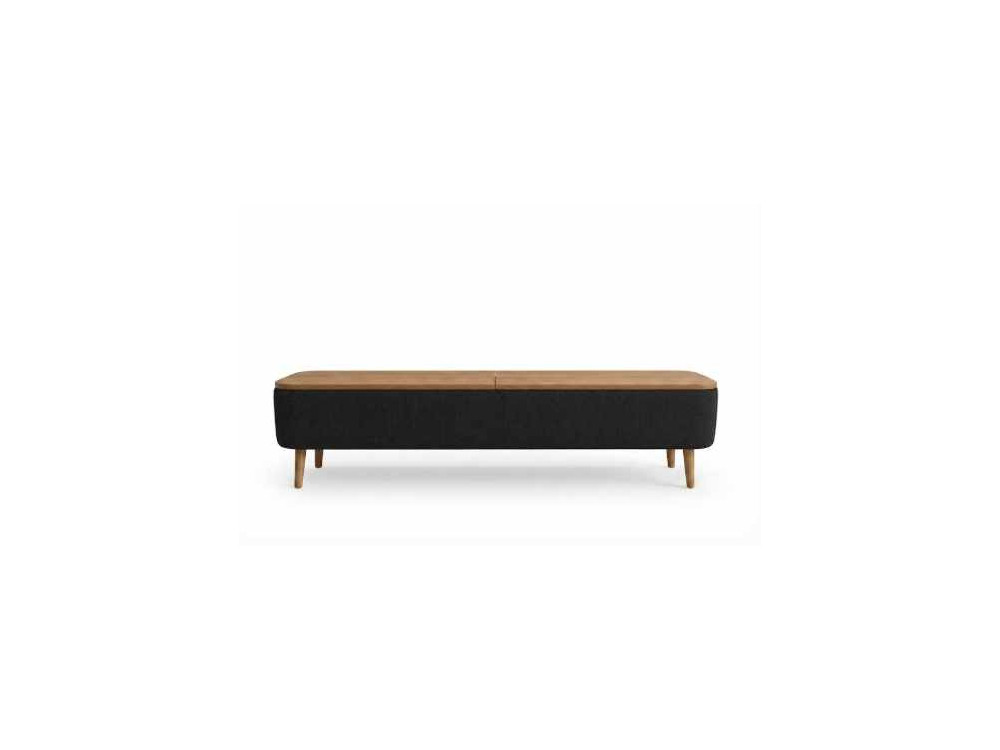 Drewniana szafka pod telewizor „Sarven” – 120 x 30 x 45 cm – czarna