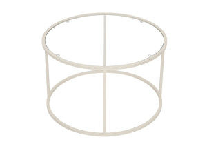 Drewniany stolik kawowy „Beige-Trs-80-Nrd-Srk” – 80 x 80 x 43 cm – beżowy