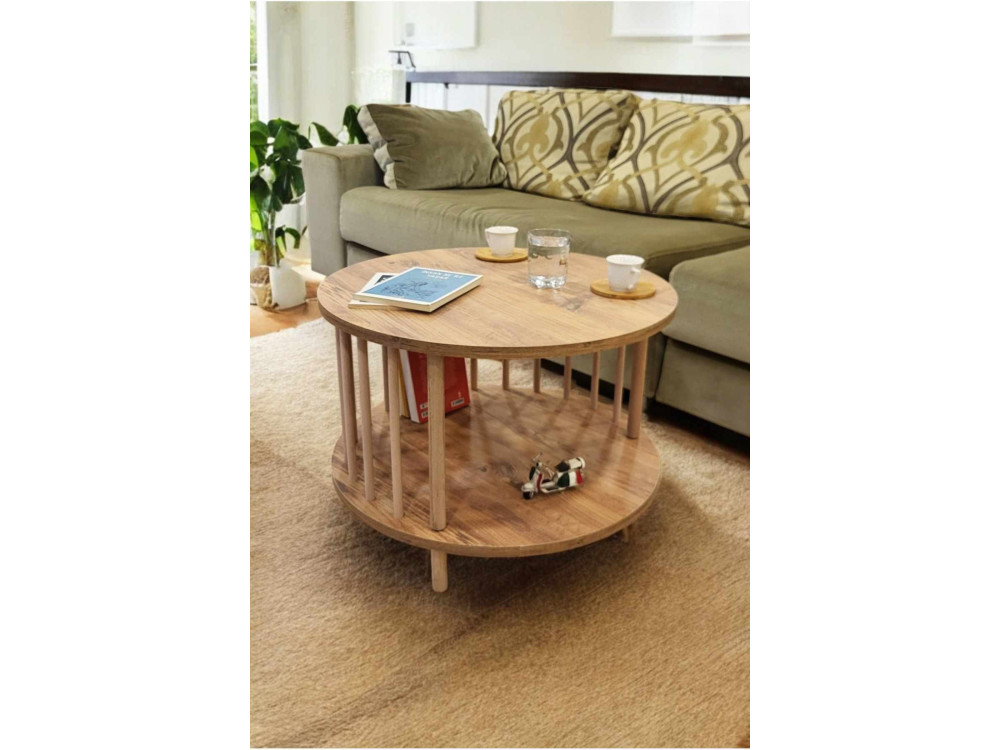 Drewniany stolik kawowy „Peka-0108” – 60 x 43 cm – sosna