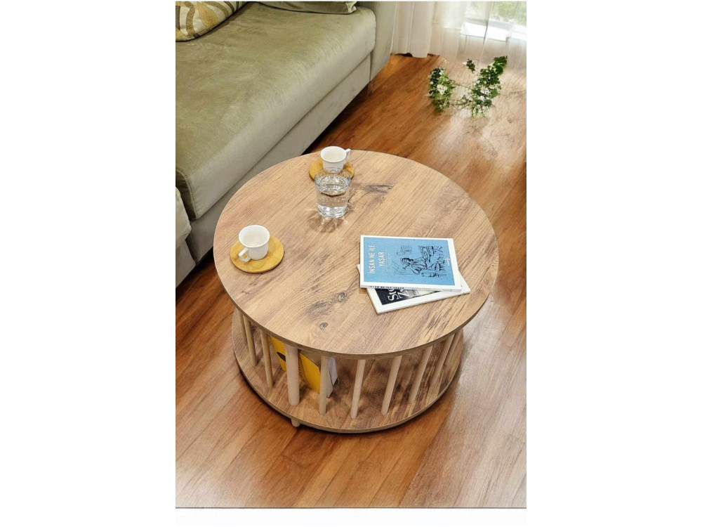 Drewniany stolik kawowy „Peka-0108” – 60 x 43 cm – sosna
