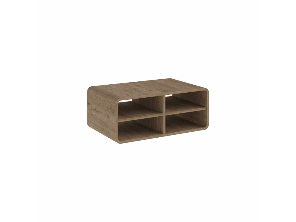 Drewniany stolik kawowy „ROVEL” – 80 x 50 x 32 cm – kolor naturalny
