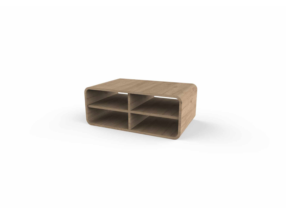 Drewniany stolik kawowy „ROVEL” – 80 x 50 x 32 cm – kolor naturalny