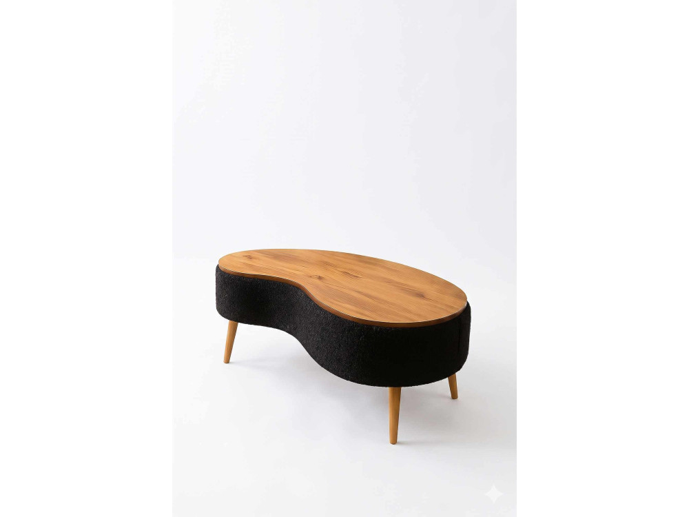 Drewniany stolik kawowy „Vera” – 98 x 50 x 45 cm – czarny