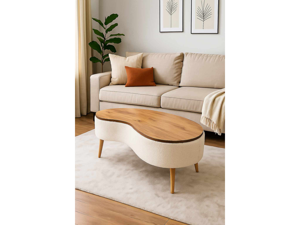 Drewniany stolik „Vera” – 98 x 50 x 45 cm – biały