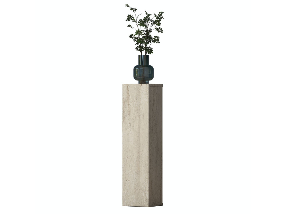 Drewniany stolik pomocniczy „AD107” – 20 x 18 x 80 cm – trawertyn