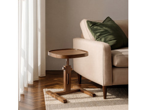 Drewniany stolik pomocniczy „Opus Kare 42” – 42 x 42 x 57 cm – orzech