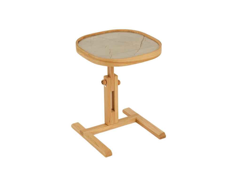 Drewniany stolik pomocniczy „Opus Kare 42” – 42 x 42 x 57 cm – dąb