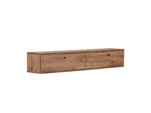 Drewniana szafka pod telewizor „Ligne 160” – 160 x 25 x 25 cm – beżowa