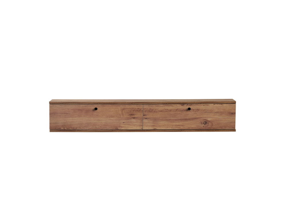 Drewniana szafka pod telewizor „Ligne 160” – 160 x 25 x 25 cm – beżowa