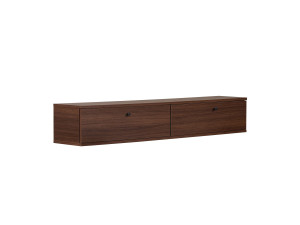Drewniana szafka pod telewizor „Ligne 160” – 160 x 25 x 25 cm – orzech