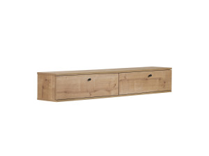 Drewniana szafka pod telewizor „Ligne 160” – 160 x 25 x 25 cm – dąb