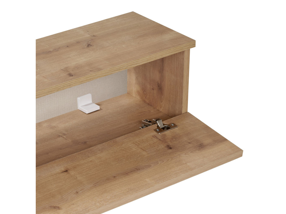 Drewniana szafka pod telewizor „Ligne 160” – 160 x 25 x 25 cm – dąb