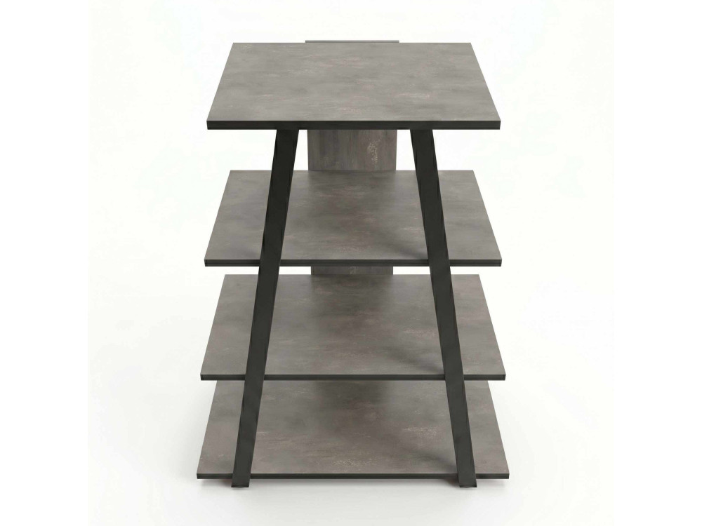 Drewniana szafka pod telewizor „LYNO” – 70 x 41 x 80 cm – szara