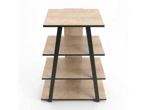 Drewniana szafka pod telewizor „LYNO” – 70 x 41 x 80 cm – beżowa