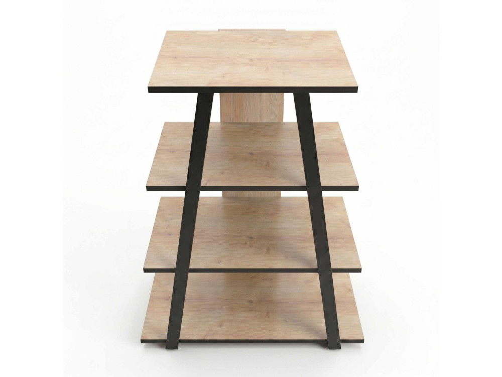 Drewniana szafka pod telewizor „LYNO” – 70 x 41 x 80 cm – beżowa