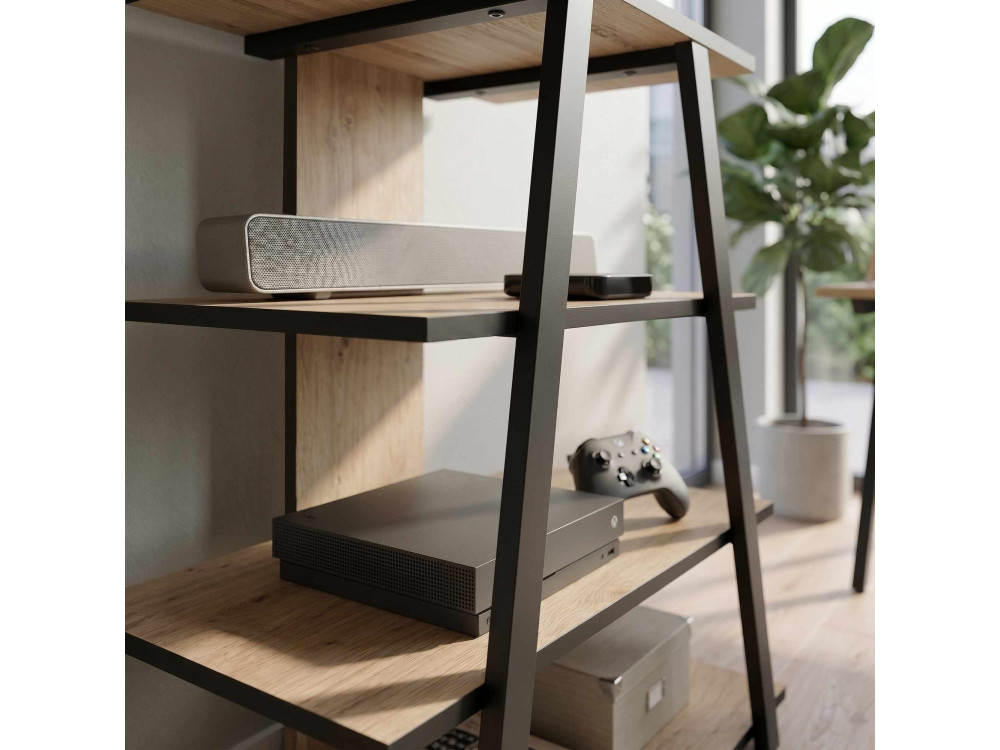 Drewniana szafka pod telewizor „LYNO” – 70 x 41 x 80 cm – beżowa