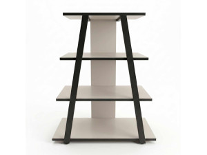 Drewniana szafka pod telewizor „LYNO” – 70 x 41 x 80 cm – szara