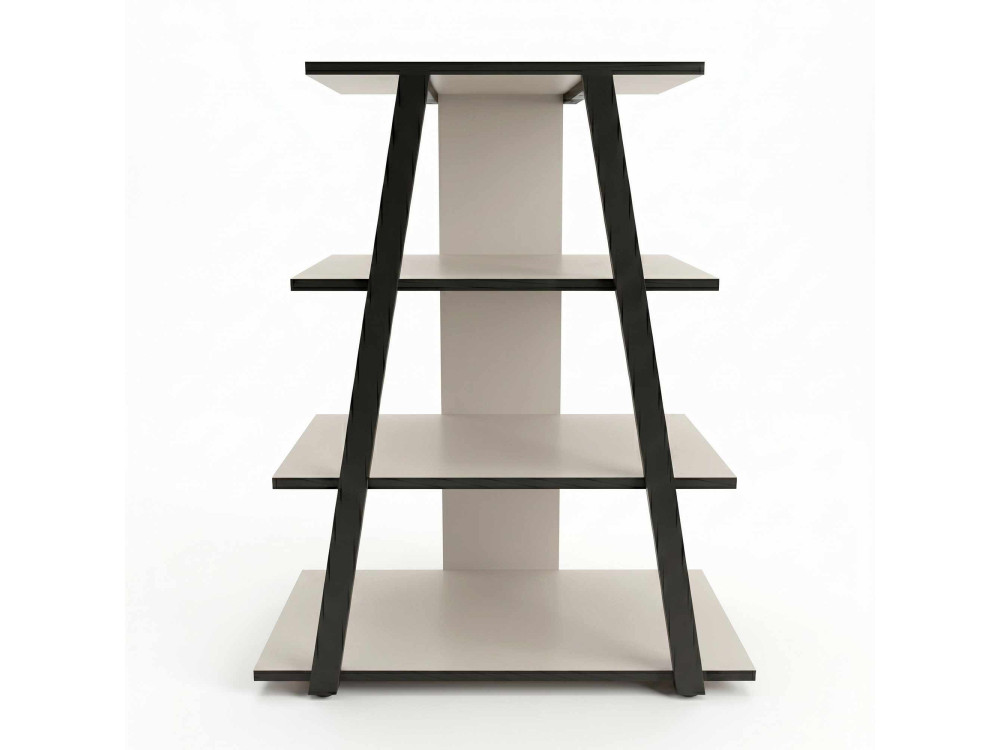 Drewniana szafka pod telewizor „LYNO” – 70 x 41 x 80 cm – szara