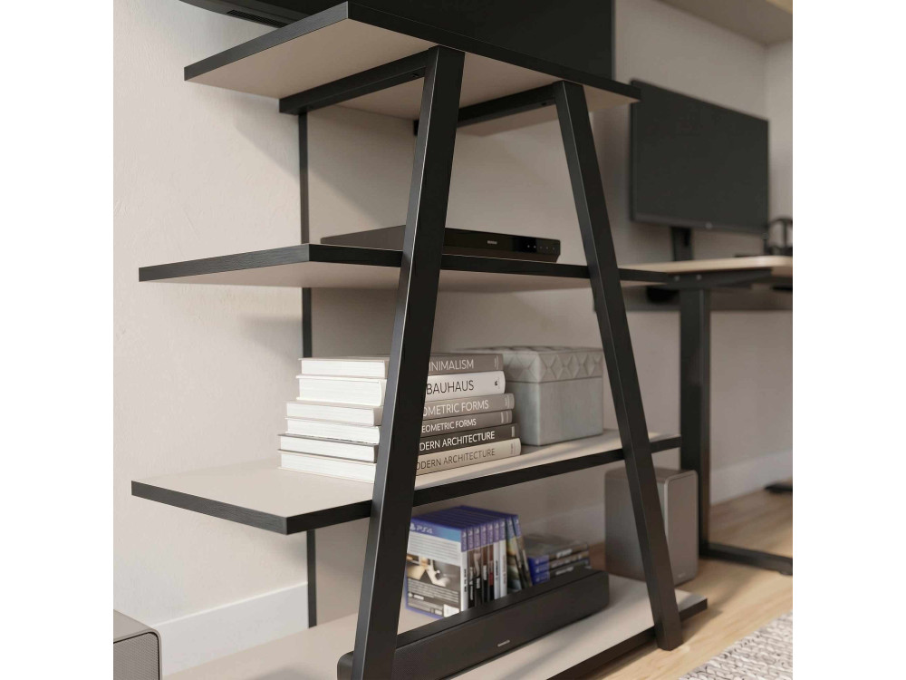 Drewniana szafka pod telewizor „LYNO” – 70 x 41 x 80 cm – szara